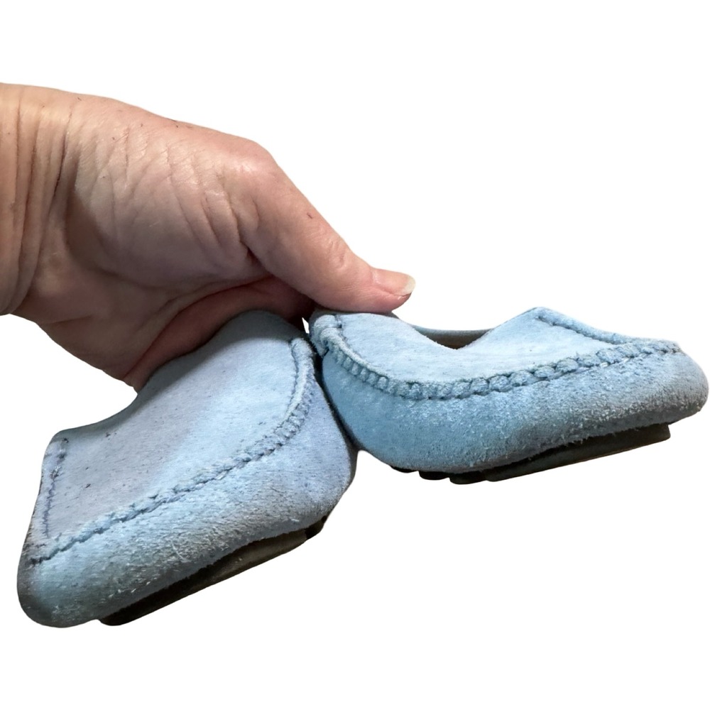 Patricia Green Driving Loafers Womens 8.5M Light Blue Excellent‎ Suede Moccasins - Picture 4 of 7